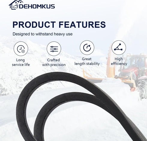 954-0101 Auger Drive V Belt for MTD Craftsman 754-0101A 954-0193 754-0235 754-0193 5068 265-433 Single-Stage Snow Blower - for Husqvarna Snowblowe...