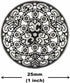Bezelry 10 Pieces Hoya Flowers Openwork Metal Shank Buttons. 25mm (1 inch) (Antique Silver)...