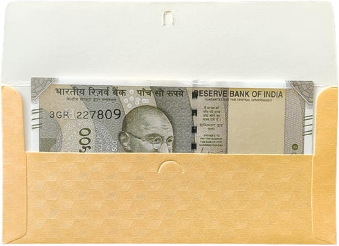 Jhintemetic® - Pack of 25 Matellic 5 Colours of 5 Each Randomly Picked Colourful Designer Shagun Lifafa/Money Gift Envelope with Golden Ambi for G...