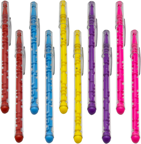 Maydahui 30PCS Maze Ballpoint Pen Novelty Puzzle Pens Blue Ink with Built in Ball Stress Relief for School Office Stationery Supplies...