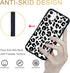 Black Leopard iPhone 13/14 Case - 6.1 Inch Blcak Leopard iPhone Case, Non-Slip Pattern Design and Shock Absorption, Soft Silica Gel Frame Support ...