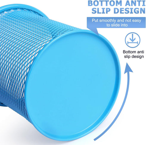 Tamaki Pen Holder Cup for Desk, Wire Mesh Pencil Cup Holder for Desk Office Pen Organizer (Blue)...
