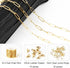 Jabogrii 5 Meters Stainless Steel Paperclip Jewelry Chains Gold Oval Soldered Chain for Jewelry Making Necklace Bracelet Chain with Lobster Clasps...