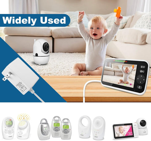 for vtech Baby Monitor Charger Cord is Suitable for The 6V vtech Baby Monitor Models DM221, DM221-2, DM223, and DM251 as Well as DM111, DM112, DM2...
