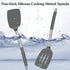 Silicone Cooking Spatula Turner, Heat Resistant Large Silicone Slotted Spatula Solid Spatulas for Nonstick Cookware, BPA Free Black Silicone Kitch...