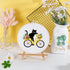 Louise Maelys Cute Cat Embroidery Kits for Beginners with Flower bike pattern,Adults Starter Cross Stitch Kit DIY Needlepoint Kits......