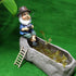 Fairy Garden Fishing Gnome Statues Miniature Dwarf Elf Figurines Outdoor Landscape Ornaments for Yard Lawn Pond Pool Riverside Decoration...