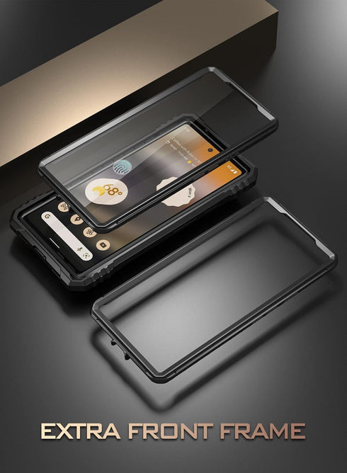Poetic Revolution Series Case Compatible with Pixel 6A 5G, Built-in Screen Protector Work with Fingerprint ID, Full Body Rugged Shockproof Protect...