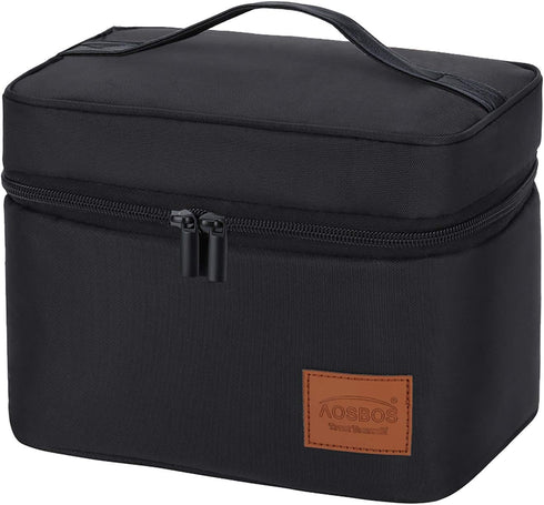 Aosbos Lunch Box Bag for Men Women Insulated Cooler Bags Thermal Bags LunchBag for Food Containers Meal Prep Organizer Adult Lunch Bags for Bento ...