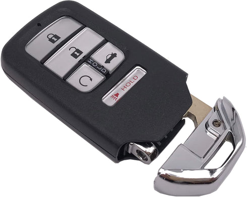 Remote Smart Key Fob Shell Case Fit for 2016 2017 2018 Honda Civic CR-V Pilot Keyless Entry Replacement Car Key Cover (Silver, 5 Buttons)...