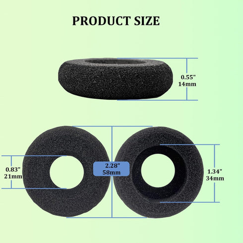 Replacement Ear Cushions for Plantronics Headset, Foam Ear Pads Compatible with Plantronics Blackwire C320 3210 3220 3320 3225 HW251N HW261N HW510...