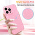 Hython Case for iPhone 15 Pro Case Glitter Cute Sparkly Shiny Bling Sparkle Phone Cases 6.1", Thin Slim Fit Soft TPU Bumper Shockproof Rubber Prot...