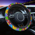 Hippie Flower Steering Wheel Cover Car Accessories Cute for Women Girls Girly Universal 15 Inch Neoprene Auto Interior Decor Anti Slip Car Truck P...
