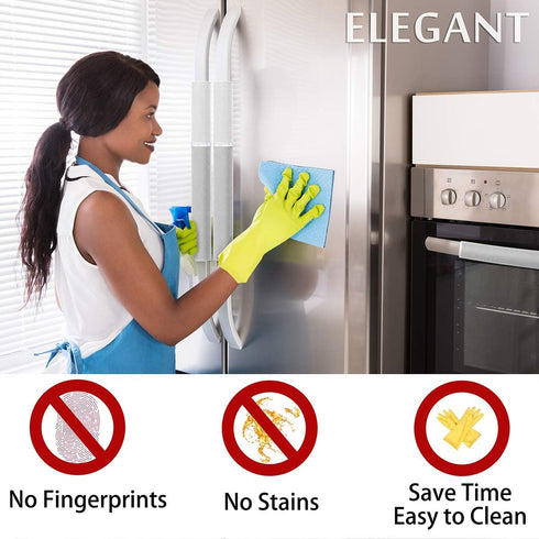 MRKG Refrigerator Door Handle Covers, Keep Your Kitchen Appliance Clean from Smudges, Drips, Food Stains, Oil, Washable Without Fading or Cracking (Gray, 2pcs)