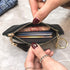 Coin Purse Change Wallet Pouch Leather Card Holder with Key Chain Tassel Zip(Burgundy)...