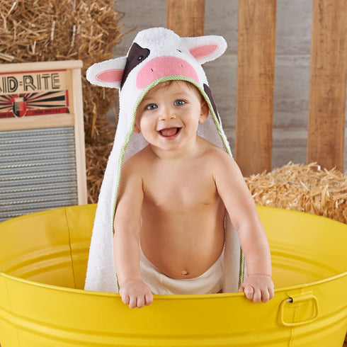 Baby Aspen "Utterly Adorable Cow Hooded Towel/Baby Robe, 0-9 Months...
