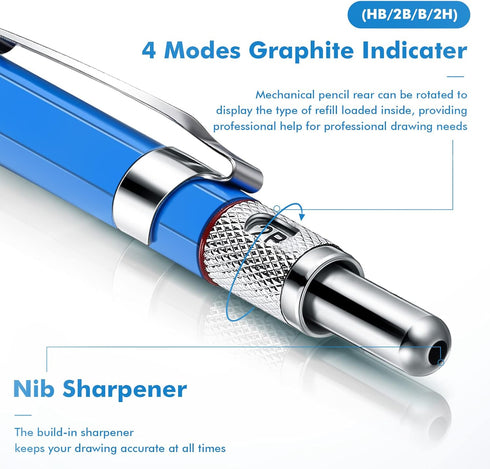 2 Pcs Silver Welders Pencil with 12 Pcs 2.0 mm Round Silver Refills Metal Marker for Steel Marking Pen Mechanical Pencil Set for Construction Scho...
