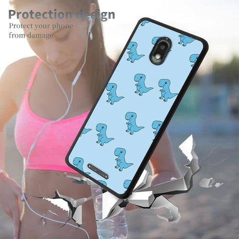 Cute Dinosaur Case for Hot Pepper Serrano 3, Slim Phone Case for Hot Pepper Serrano 3, Full Covered Soft Gel Rubber Silicone Men Women Case for Ho...