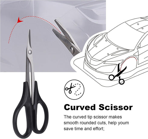 Hobbypark 0-14mm Hole Puncher Reamer w/Sleeve and Curved Scissors Set Universal Tool for RC Car Body Shell Lexan Plastic (with Black Reamer)...