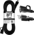 HUANCHAIN Indoor Outdoor Black Extension Cord 8 ft Waterproof, 16/3 Gauge Flexible Cold-Resistant Appliance Extension Cord Outside, 13A 1625W 16AW...