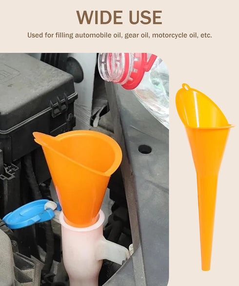 3Pcs Funnels for Automotive Use,Car Accessories Oil Funnel,Oil Funnels Set,Wide Mouth Fuel Funnels,Long Neck Oil Funnels,Flexible Right Angle Funn...