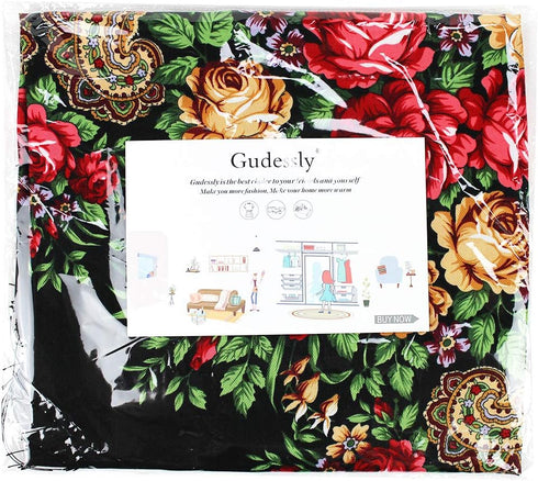 Gudessly Women's Traditional Scarf Wrap Tassel Shawl Fringes Neck Head Shawl Retro Scarf Floral Poncho Printing Shawl...