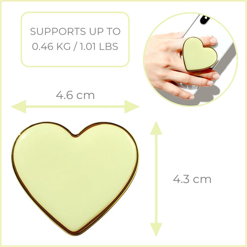 GRIPONG Cute Heart Shape Colorful Gold Enamel Epoxy Expandable Collapsible Mobile Phone Grip Stand Holder for Smartphone Tablet Cell Phone Accesso...