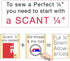 Guidelines4Quilting Super Easy Seam Guide Setter with 6 Reusable Adhesive Seam Guides - Easily Set a Scant 1/4-Inch Guide to Achieve Accuracy and ...