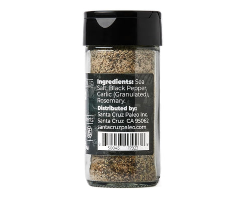 Santa Cruz Paleo Seasoning (Blend #1), Gluten Free, Keto, Sugar Free, and Paleo, Garlic, Sea Salt, Rosemary, and Black Pepper, All Purpose Spice B...