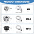 Zacro 18pcs Bike Wheel Axle Nut and Bicycle Hub Safety Washer Kit, M8 M9.5 M10 Bicycle Hub Flanged Axle Nuts, Bike Parts Accessories for Front and...