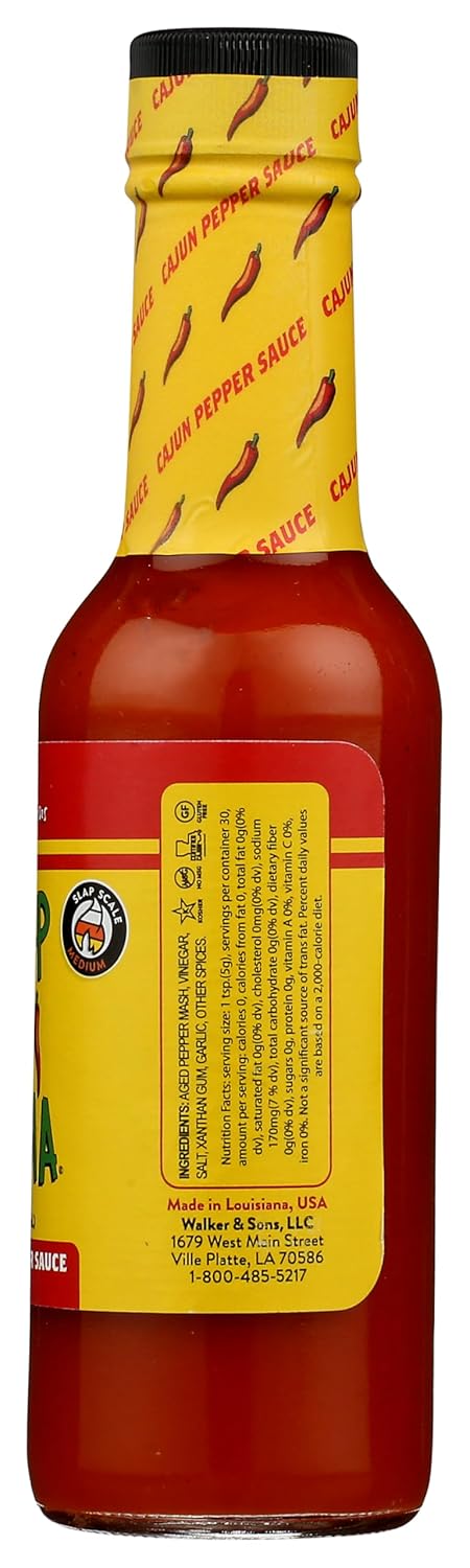 Slap Ya Mama Louisiana Style Hot Sauce, Cajun Pepper Flavor, 5 Ounce Bottle, Pack of 1...