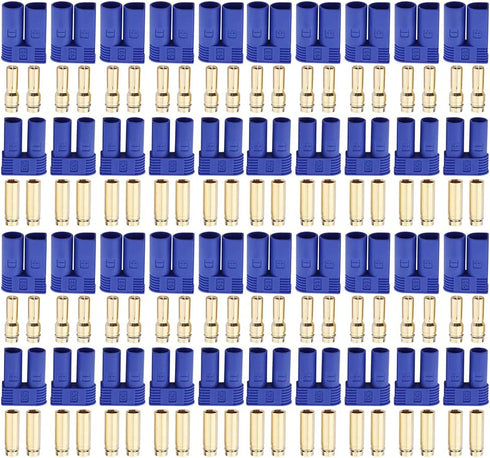 20 Pairs EC5 Bullet Banana Plug Connector Female Male 5mm Bullet Gold Connector for RC ESC LIPO Battery...