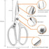 LONJYI Multi Function Kitchen Scissors, Heavy Duty Stainless Steel Shears with Ultra Sharp Blades Left Right Handed Scissors Use for Chicken Meat ...