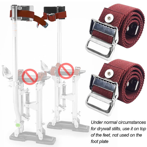 2PCS Drywall Stilts Leg Band Straps, Drywall Stilt Replacement Part Stilts Straps, Nylon Adjustable Leg Fixation Strap Kit, for Street Performance...