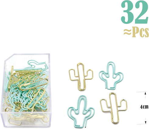 Gold Blue Binder Clips and Paper Clips Set (3-in-1 Boxed), for Office School Supplies Teachers Classroom Daily use...