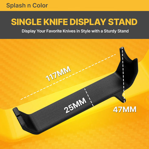 Single Knife Display Stand - Display Your Favorite Knives in Style with a Sturdy Stand - Accommodates 3" to 10" Length - Show Quality Multi-Color ...