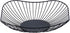 Short Curved-Edge Modern Creative Stylish Single Tier Dish,Metal Iron Wire Fruit Vegetables Bread Decorative Stand Serving Bowls Basket Holder (Bl...
