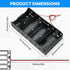 SDTC Tech 2-Pack 4 Slot D Cell Battery Holder 6V D Size Battery Case Box with Wire Leads...