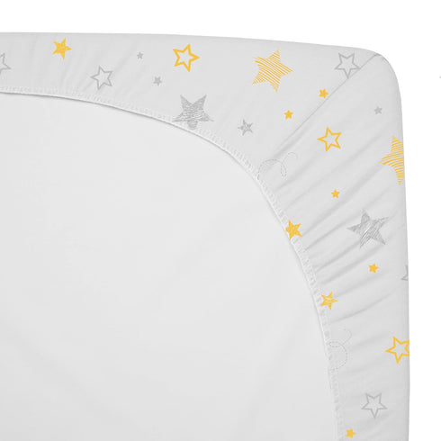 American Baby Company Crib Bedding Bundle Set, a 100% Cotton Fitted Standard Crib Sheet and a Fitted Contoured Changing Table Pad Cover, Golden Ye...
