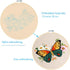 MIKIMIQI 3 Pack Embroidery Starter Kit with Pattern, Flowers Butterfly Stamped Embroidery Kit Including Embroidery Fabrics, Bamboo Hoops, Threads ...