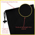 Drawstring Bag - Nylon Cinch and Ditty Stuff Pouch with Toggle (7 x 9-12 pack, Black)...