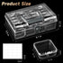 Small Bead Organizers with Handle, 24 Pcs Plastic Storage Cases, Mini Clear Craft Containers with Hinged Lid and Label Small Parts Storage Boxes f...