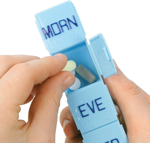 Apex Large 7 Day Weekly Pill Organizer - Weekly Pill Organizer, 4 Times a Day, Easy-Open, Organize Medication or Vitamins...