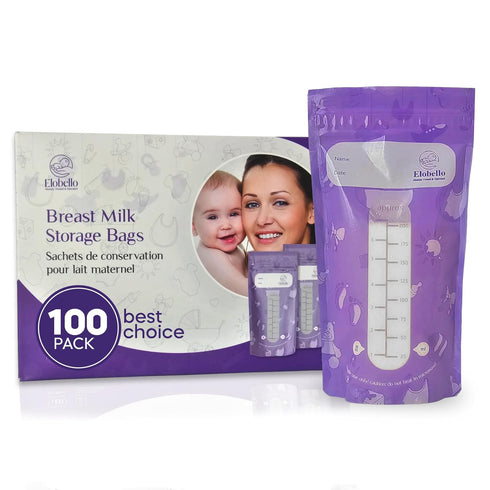 Breastmilk Storage Bag100-Pack 7oz Breast Milk Storage Bags Freezer BPA Free – Leakproof Double Zip Milk Bags for Breastmilk Refrigeration – Self-...