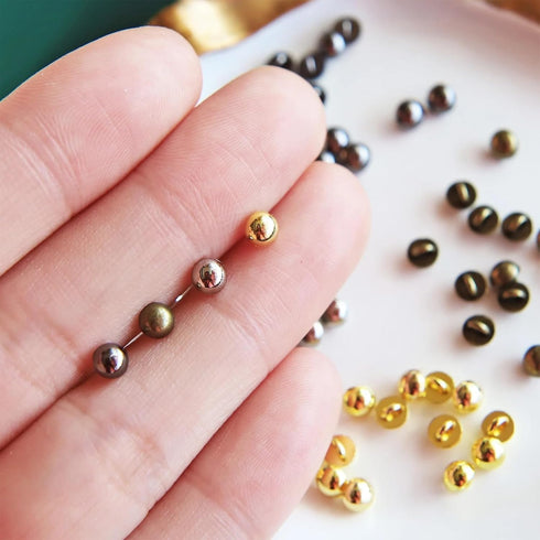 4mm / 0.16" Mini Metal Round Shank Buttons, Doll Mini Buttons, in 4 Colors, Doll Clothing Buttons, Perfect for 12" Fashion Doll Clothes (10PCS)...
