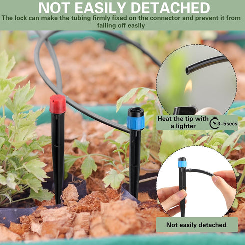 32 Pcs Drip Irrigation Emitters Drip Emitters for 1/4 Inch Tubing Irrigation Drippers Sprayer Adjustable 360 Degree Water Flow Drip for Garden Law...
