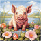 51buyoutgo Pig 11ct Cross Stitch Kits, 11 CT Funny Pre Printed Counted Stamped Cross Stitch Embroidery Needlepoint Needlework Patterns Kits for Be...