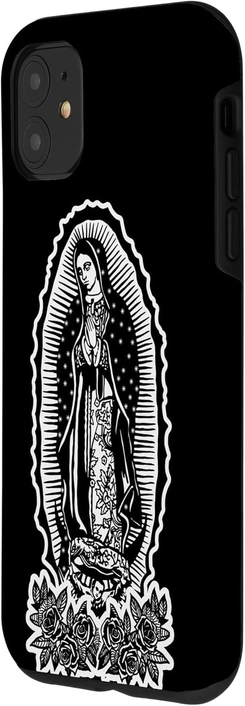 iPhone 11 Our Lady Virgen De Guadalupe Virgin Mary Tattoo Men Women Case...