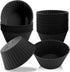 Silicone Baking Cups Reusable Muffin Cupcake Liners 24 Pack Non-stick Cupcake Holders Molds for Party Birthday Halloween Christmas Black...