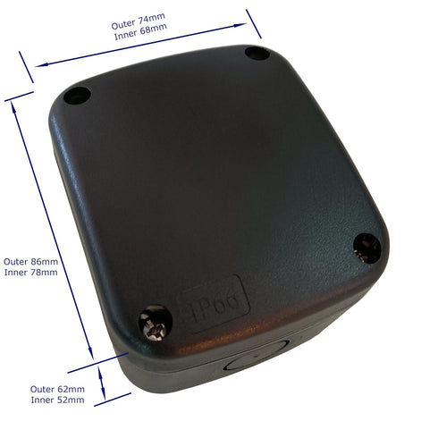 IP66 Outdoor Weatherproof Universal Electronics Enclosure Project Black Junction Box 3.3"X2.9"X2.3"Small...